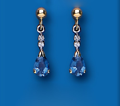 Saphir und diamant ohrringe - saphir,