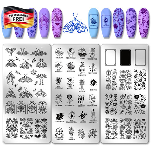 Nail art stamping platte mit - nail,