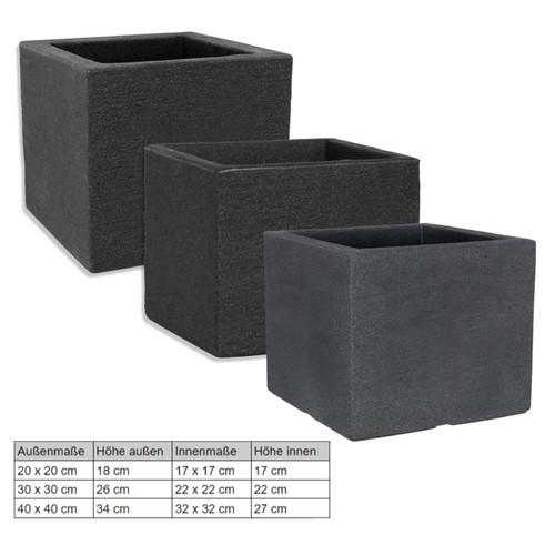 Geli pflanztopf kubus quadrat - pflanztopf,