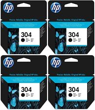 4x Original HP 304 BK TINTE