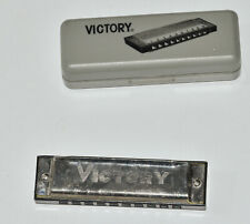 Victory Mundharmonika mit Box, ca. 10,3 cm, alt, Sammler, Goschenhobel, Musik