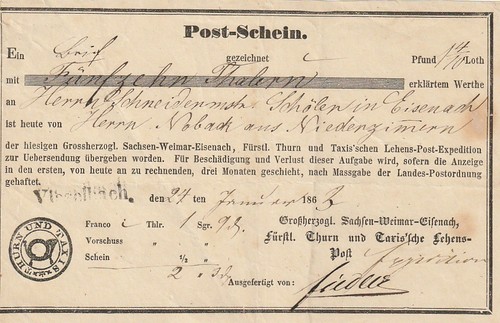 Fahrpost postschein mit - fahrpost, l1