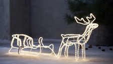 LED Elch Mit Schlitten