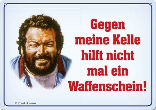 Blechpostkarte bud spencer - blechpostkarte,