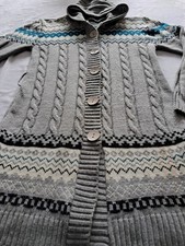 Strick-Mantel-Lang-Jacke-