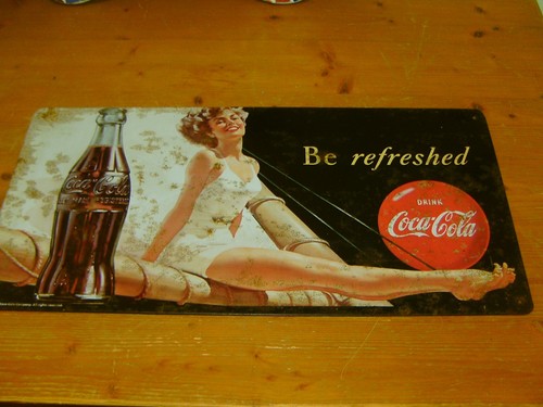 Altes coca cola werbeschild - altes,