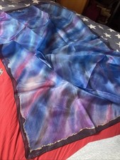 Damenhalstuch Seidenmalerei Handarbeit  88 x 86 cm