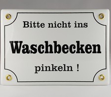 Nr.22  Emailschild Waschbecken