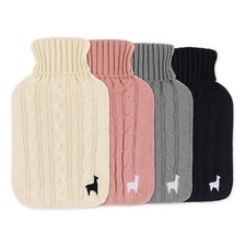 Nordstern Premium Wärmflasche mit Strickbezug - Auslaufsichere Bettflasche 1,8l