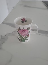 1x KAFFEEBECHER DUNOON ROSE SANDRINGHAM ADAPTER REDOUTE PRINTS FINE BONE ENGLAND
