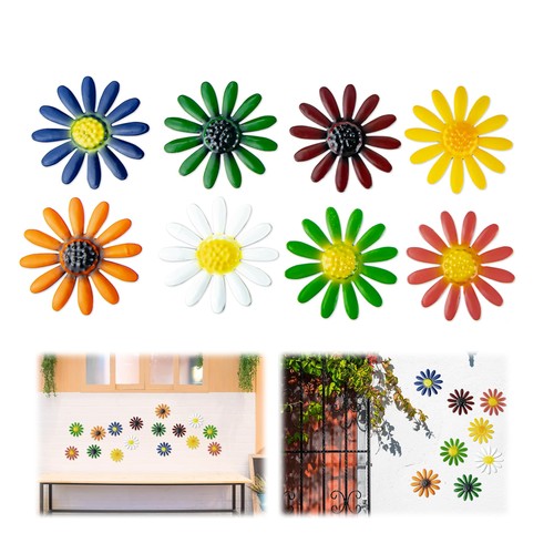 Wanddeko blume metall bunte - blume,