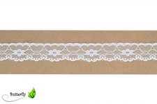 10m Spitzenband 25mm Blumen Rosen Spitzenborte Spitzenbordüre Hochzeit schmal