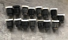 15 Stück DDR PVC-Rohr-Geradeverbinder schwarz rund & eckig - Original