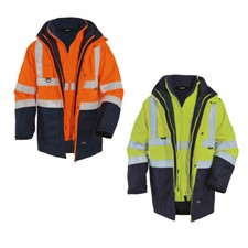 Vizwell VWJK44 Parka 5 in 1 Warnjacke Warnschutz Warnschutzjacke Workwear 