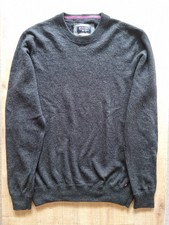 Schöner Kaschmir & Wolle Herren Pullover Rundhals Anthrazit Gr. M  + SEHR GUT +