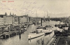 Ak Szczecin Stettin Pommern, Hafenbild, Salondampfer Freia - 4535432