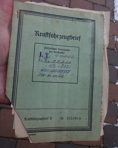 Original kraftfahrzeugbrief - ,