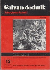 GALVANOTECHNIK. Band 74 -