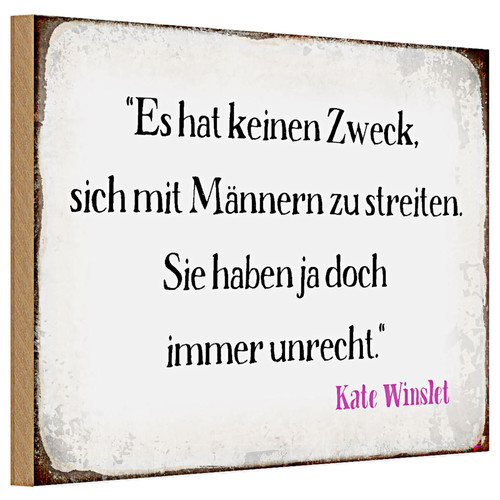 Holzschild spruch 30x20cm - spruch,