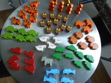 Holz Figuren  Tiere verschiedene Holzfiguren Kinder spielen lernen 