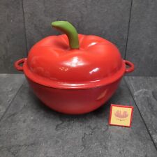 Gusseisen Kochtopf Auflaufform Paprika Form Vintage Rot Topt Retro | Induktion 
