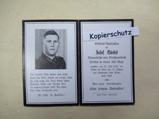 Sterbebild WK 2 Soldat i. e. Inf.-Regt. Gef. 25. 7. 1941 im Osten/Großhaarbach