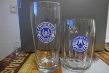 Bierglas Henkelglas Konvolut Brauerei Hürner Bräu Ansbach 0,5l  emailliert Halbe