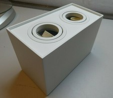 Enki EDG 2 Weiß Rendl Lighting Deckenaufbauleuchte 2* GU10 Fassung Eckig L-852