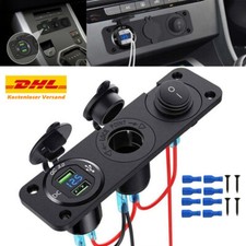 USB Steckdose Wohnmobil 12V,Auto QC 3.0 Mit Schalter USB Einbau Buchse DC,12 Vol