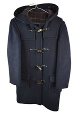 Original Montgomery Kinder Duffle Wollmischung Mantel Knebel Größe 32 Blau Kind