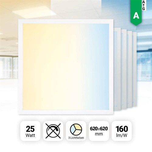 Led panel 62x62 3cct 3000k - 5x,