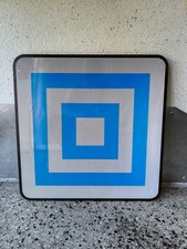 BSW Ernst Bremicker Weilheim 1991  Signalschild DB Zug - 52 x 52 x 4,5 cm Metall