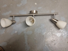 Modischer Halogen Wand- und Deckenstrahler, 3-flammig, Edelstahl