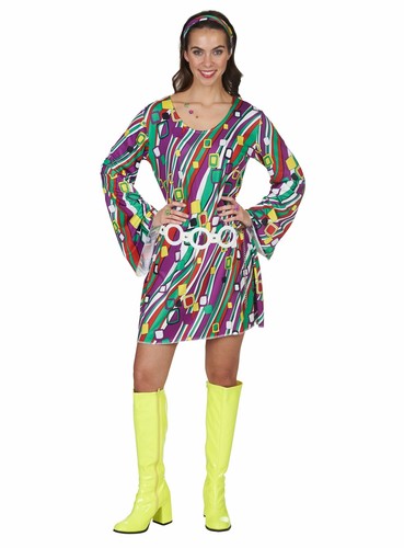 70er retro hippie kleid dizzy - 70er,