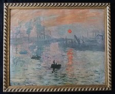 Claude Monet Impression Sonnenaufgang Offset-Druck in Ölgemälde-Optik 55,5 x 46