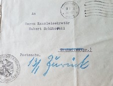 KÖNIGSBERG (PR): Briefumschlag, postgelaufen u. gestempelt 11.1.1930