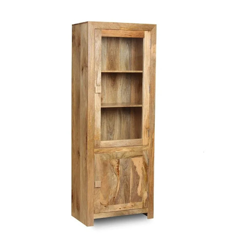 Vitrine massiv mangoholz hell - vitrine,