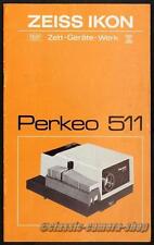 Bedienungsanleitung ZEISS IKON PERKEO 511 Projektor User Manual Anleitung (X2770