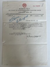 Vyacheslav Molotov - Original Autograph 1942 - Foreign Minister UDSSR