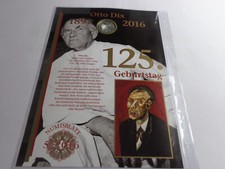Numisblatt 5/2016  125. Geburtstag Otto Dix mit 20 Euro Gedenkmünze 925 Silber