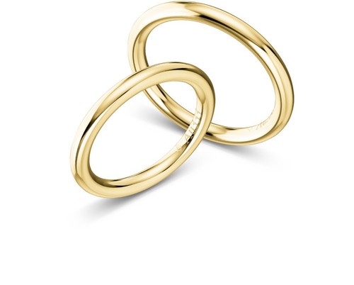 2x333 gold trauringe - 2x333, eheringe