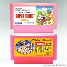 Super Mario USA (Bros. 2) & Adventure Island II 2 Nintendo Famicom/FC...
