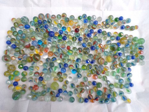375 alte glas murmeln 2cm - alte,