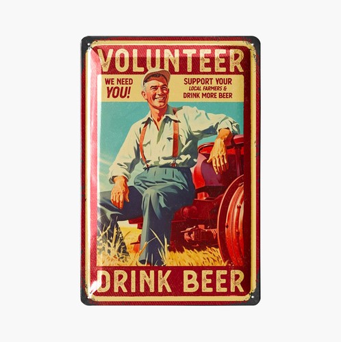 Lanolu blechschild volunteer - lanolu,