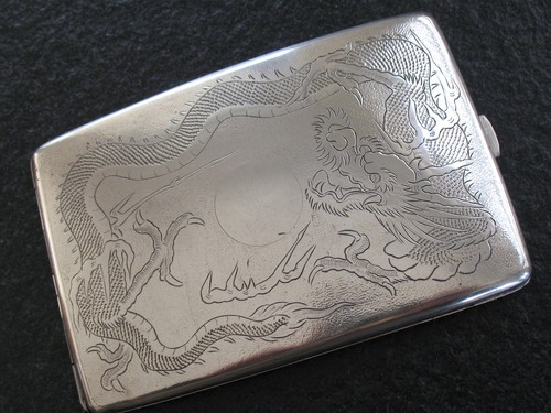 Zigarettenetui silber asien - zigarettenetui,