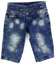 Jeans-Bermuda Loose Fit Gr. 31 Blau Herrenbermuda-Doppel-Bund-Herren-Shorts Neu