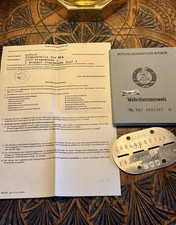 ⚠️Konvolut Lot 70er Wolgast NVA DDR Volksarmee Wehrdienstausweis Erkennungsmarke