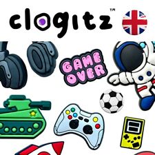 Jungen ⚽️???️ Schuh Charms für Crocs 100+ Fußball Sportwagen CLOGITZ UK ??