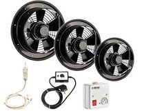 Industrie- Axiallüfter 230V Ventilator  f. Zu-Abluft optional mit Regler