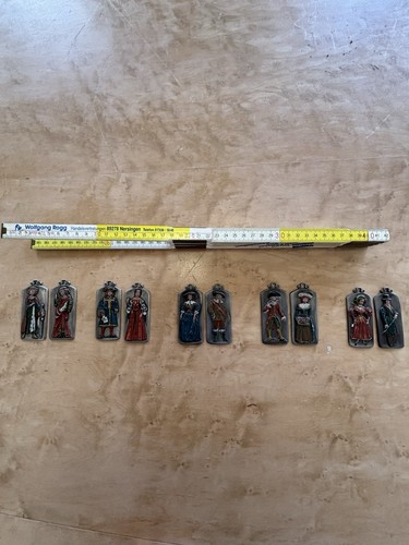 10x zinn wandrelief - 10x, figuren